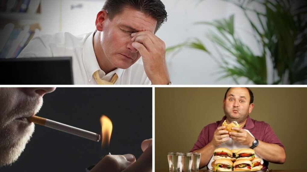 Factors that impair male potency - stress, smoking, malnutrition